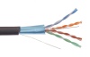 ITK Кабель связи витая пара F UTP, кат.5E 4х2х24AWG solid, LDPE, 305м, черный (наружная проводка)